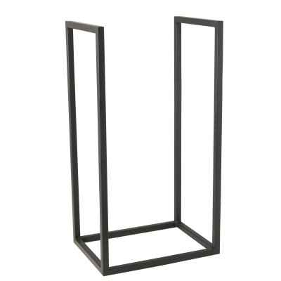Porte-bûches en métal noir Rony