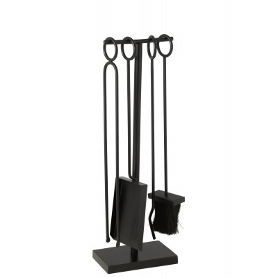 Accessoires de cheminée en métal noir - small