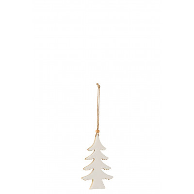 Arbre de Noël suspendu en bois de manguier blanc