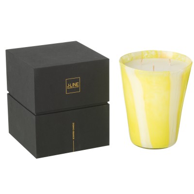 Bougie parfumée Noa Lines Jaune -95 heures