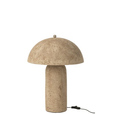 Lampe de table en papier mâché beige Mushrom
