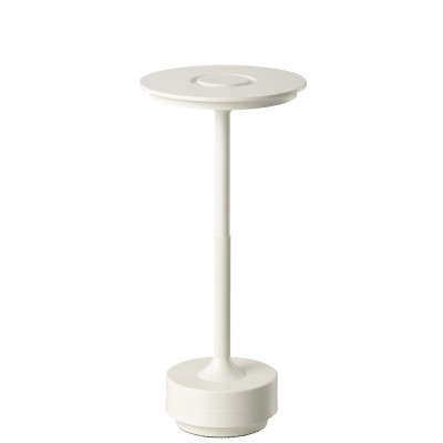 Lampe de table LED tactile en plastique blanc