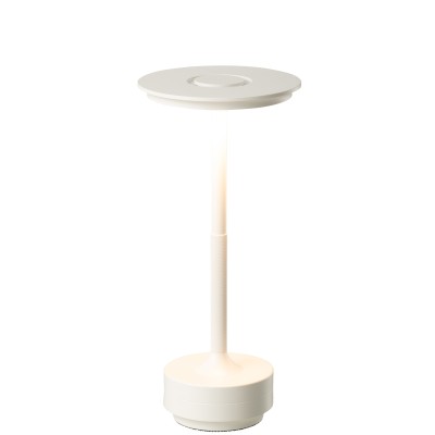 Lampe de table LED tactile en plastique blanc