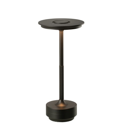 Lampe de table LED tactile en plastique noir