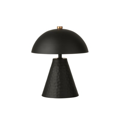 Lampe de table champignon en fer noir