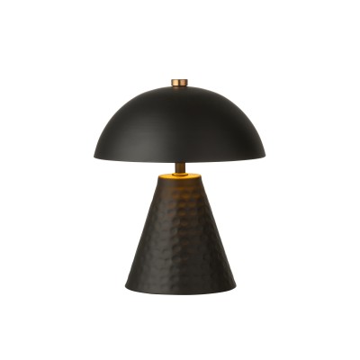 Lampe de table champignon en fer noir