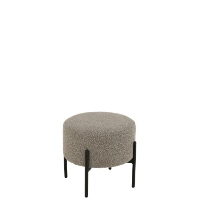 Tabouret Boucle Gris/Noir