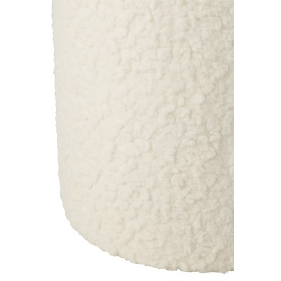 Tabouret en fourrure MDF blanc