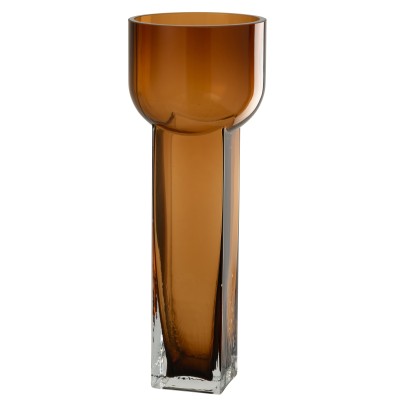 Vase en verre Carol Marron Grand
