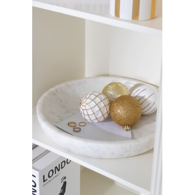 Bol de service en marbre blanc