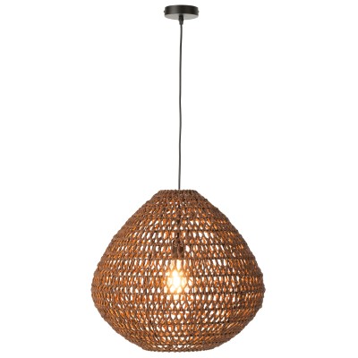 Suspension en métal tressé naturel foncé