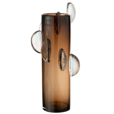 Vase Steggy en verre Marron Grand