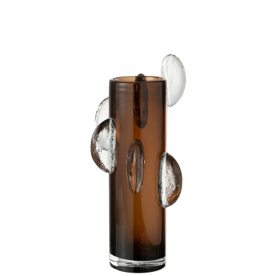 Vase Steggy en verre marron petit