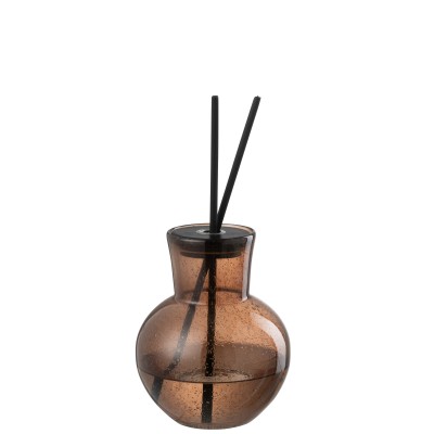 Vase à huile parfumée Li-Ly Land en verre marron