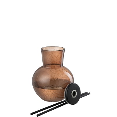 Vase à huile parfumée Li-Ly Land en verre marron