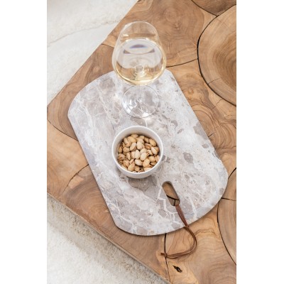 Plateau rectangulaire en marbre beige - small