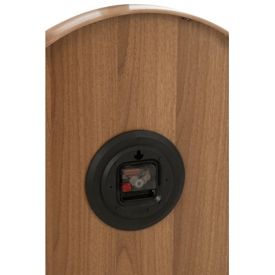 Horloge murale en contreplaqué naturel foncé