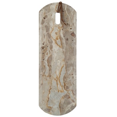 Lame rectangulaire effet marbre beige grand format