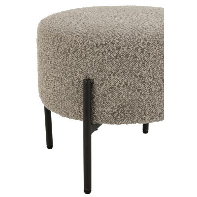 Tabouret Boucle Gris/Noir