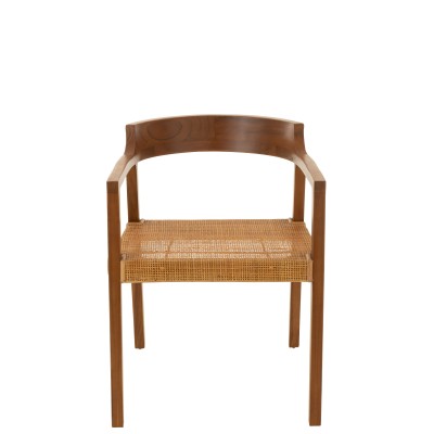 Chaise Emma en teck marron