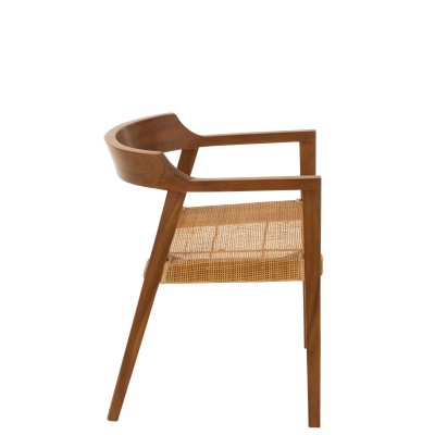 Chaise Emma en teck marron