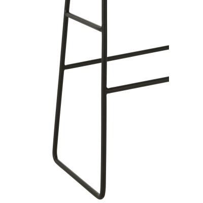 Tabouret de bar rectangulaire en teck recyclé naturel