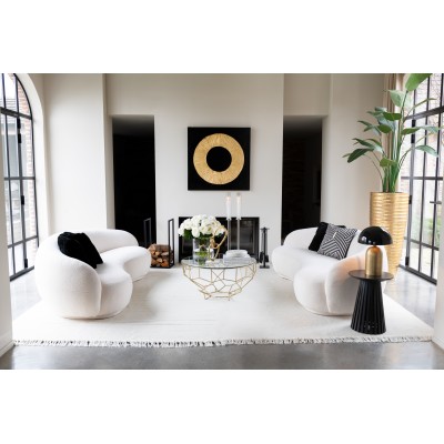 Bol rond en marbre blanc - large