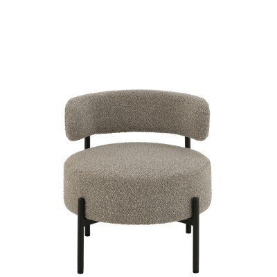 Chaise Boucle Gris/Noir