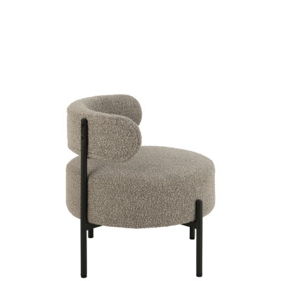 Chaise Boucle Gris/Noir