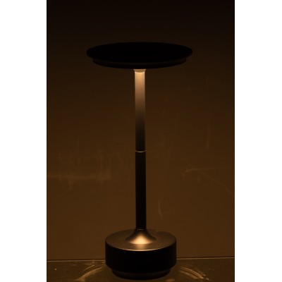 Lampe de table LED tactile en plastique noir