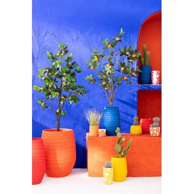 Vase Fiesta en céramique bleu - Medium