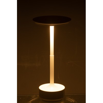 Lampe de table LED tactile en plastique blanc