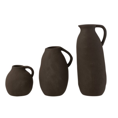 Vase Cruche en Céramique Noir Grand